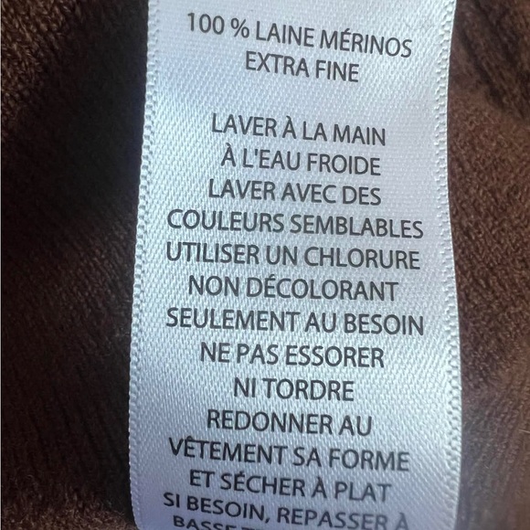 Max Studio Brown Ribbed Sweater with Buttons - Picture 3 of 4